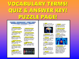 Human Body Vocabulary Quiz (Study Guide and Puzzle Page / 