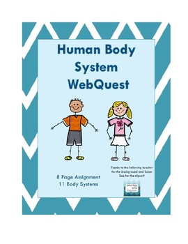 Preview of Human Body System Webquest