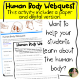 Human Body Webquest- Digital and Printable Included!