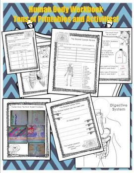 Preview of Human Body Workbook for 3rd, 4th, 5th