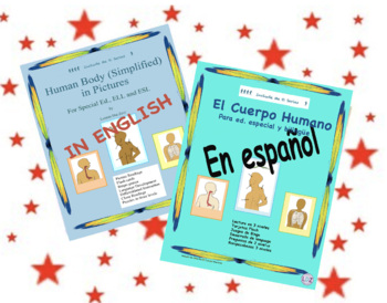 Preview of Human Body in 3 Levels for Special Ed, ESL, Dual Lang. in BILINGUAL BUNDLE