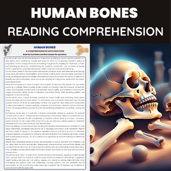 Preview of Human Bones Reading Passage | Human Body Organs | Anatomy & Physiology