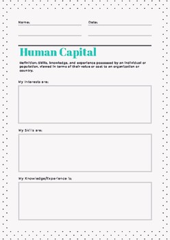 Preview of Human Capital Worksheet