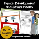 Human Development and Sexual Health - Grade 7 Full Unit