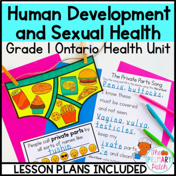Preview of Human Development and Sexual Health - Ontario Health Grade 1 Unit
