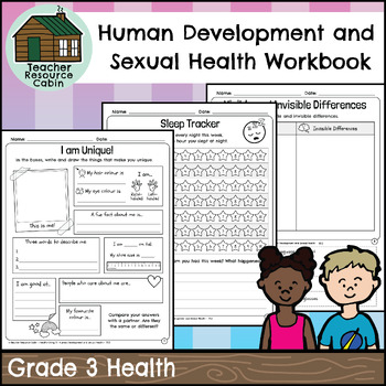 Preview of Human Development and Sexual Health Workbook (Grade 3 Health)
