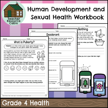 Preview of Human Development and Sexual Health Workbook (Grade 4 Ontario Health 2019)