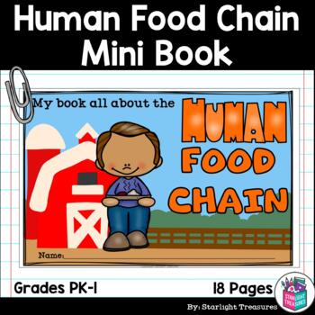 Preview of Human Food Chain Mini Book for Early Readers - Food Chains