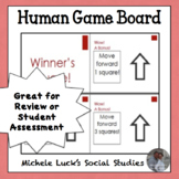 Human Game Board Class Activity Floor or Wall Squares in Red