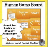 Human Game Board Class Activity Floor or Wall Squares in Yellow!