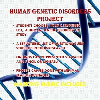 Preview of Human Genetic Disorders Research Project (Genetics)