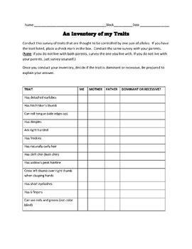 Preview of Human Genetics - Inventory of Traits