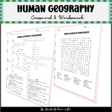 Human Geography Crossword & Wordsearch 3-5 Science Vocabul