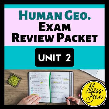 Preview of Human Geography Exam Review Packet Unit 2
