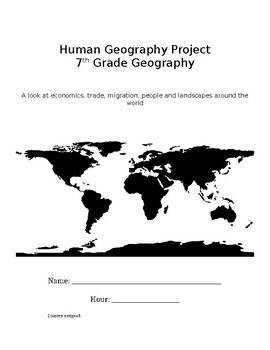 Preview of Human Geography Project - Tied to Geog & Common Core standards (Online Learning)