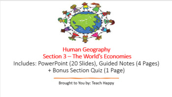 Preview of Human Geography - Section 3 Bundle - The World's Economies
