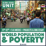 Human Geography World Population and World Poverty PBL Unit Print & Digital