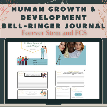 Preview of Human Growth and Development Bell Ringer/Warm-up Journal Entire Year-CTE