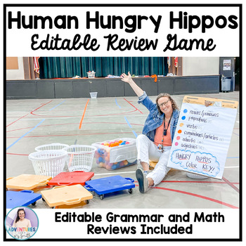 Preview of Human Hungry Hippos Review Game (Math/Grammar)
