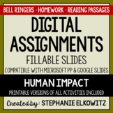 Human Impact Digital Assignments | Distance Learning & Dig