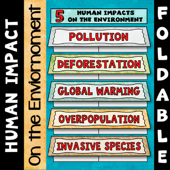 Preview of Human Impact Foldable - Great for Interactive Notebooks