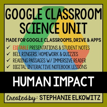 Preview of Human Impact Google Classroom Lesson Bundle