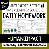 Human Impact Homework | Printable & Digital
