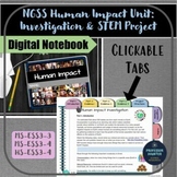 Human Impact NGSS Earth Day Digital Interactive Notebook I