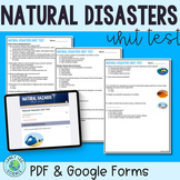 Natural Disasters Unit Test