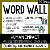 Human Impact Word Wall | Science Vocabulary
