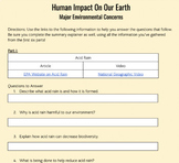 Human Impact on Ecosystems Hyperdoc