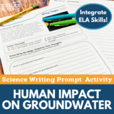 Human Impact on Groundwater - Writing Prompt Activity - Pr