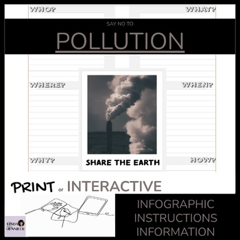 Preview of Earth Day ela Activities, Air Pollution, end of testing activity middle school