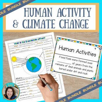 Preview of Human Impact on the Environment - Climate Change Sketch Notes & Game Bundle
