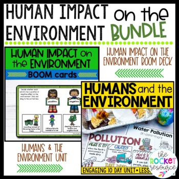 Preview of Human Impact on the Environment Unit & BOOM Cards BUNDLE