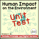Human Impact on the Environment Ecology Test