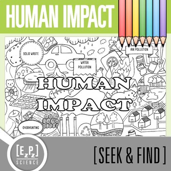 Preview of Human Impact on the Environment Vocabulary Activity | Seek and Find Science