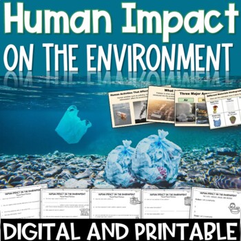 Preview of Human Impact on the Environment and Pollution Editable PowerPoint | Earth Day