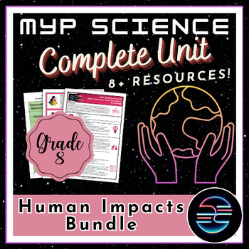 Preview of Human Impacts on the Environment Complete Unit Bundle - Grade 8 MYP Science
