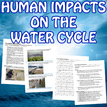 Preview of Human Impacts on the Water Cycle - Printable Worksheet and Investigation Task
