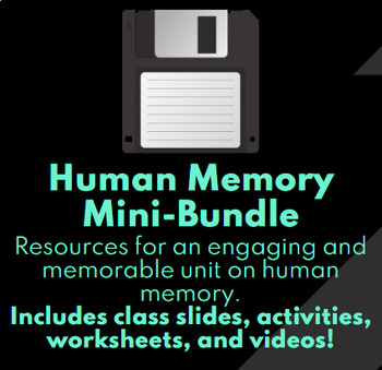 Preview of Human Memory Mini-Bundle (Worksheets, Activities, and Guided Notes)