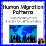 Human Migration Patterns Close Reading Article