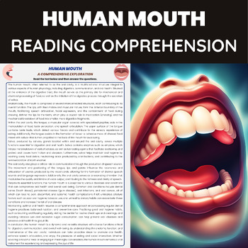 Preview of Human Mouth Reading Passage | Human Body Organs | Anatomy & Physiology