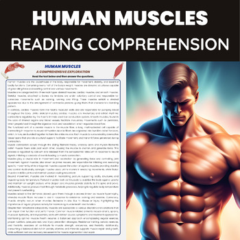 Preview of Human Muscles Reading Passage | Human Body Organs | Anatomy & Physiology