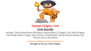 Preview of Human Origins Unit Bundle - World History
