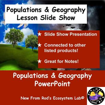 Preview of Human Populations & Geography Lesson Slide Show Presentation FREE **Editable**