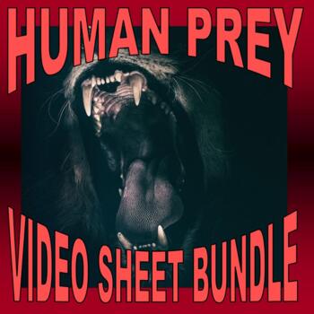 Preview of Human Prey - 6 Animal Video Sheets Bundle (Free Videos / Sub Plans / Science)