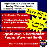 Human Reproduction & Development Full Module Reading Worksheet Bundle *Editable*