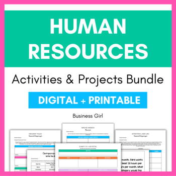 Preview of Human Resources (HR) Activities & Projects Bundle