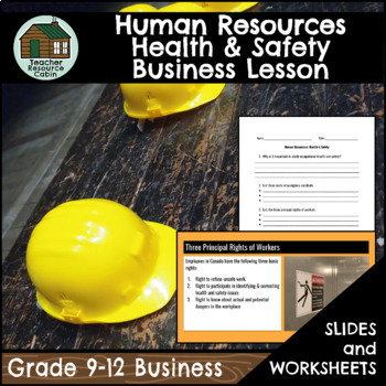 Preview of Human Resources Health and Safety Lesson (Grades 9-12 Business) 